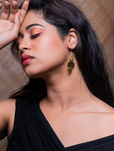 Rustic Dhokra Brass Metal Earring