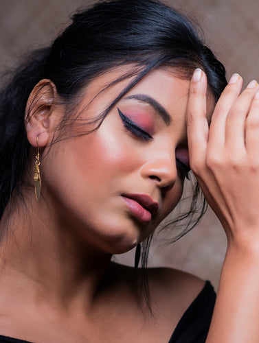 Rustic Dhokra Brass Metal Earring