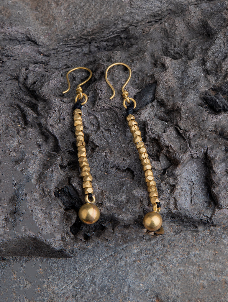 Rustic Dhokra Brass Metal Earring