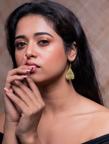 Rustic Dhokra Brass Metal Earring
