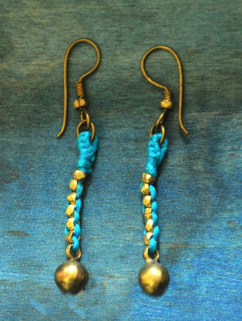 Rustic Dhokra Brass Metal Earring - The India Craft House 