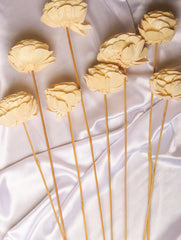 Handcrafted Shola Flowers - Blooming Roses, (Bunch of 8)