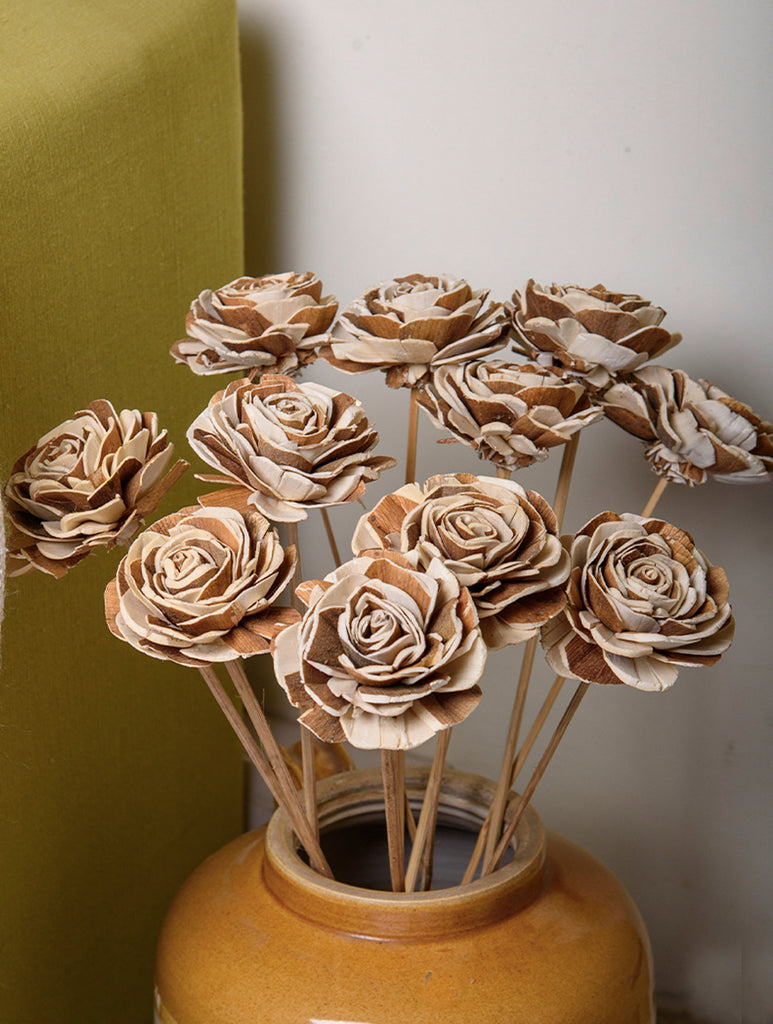 Handcrafted Shola Flowers - Wild Wood Roses (Bunch of 11)
