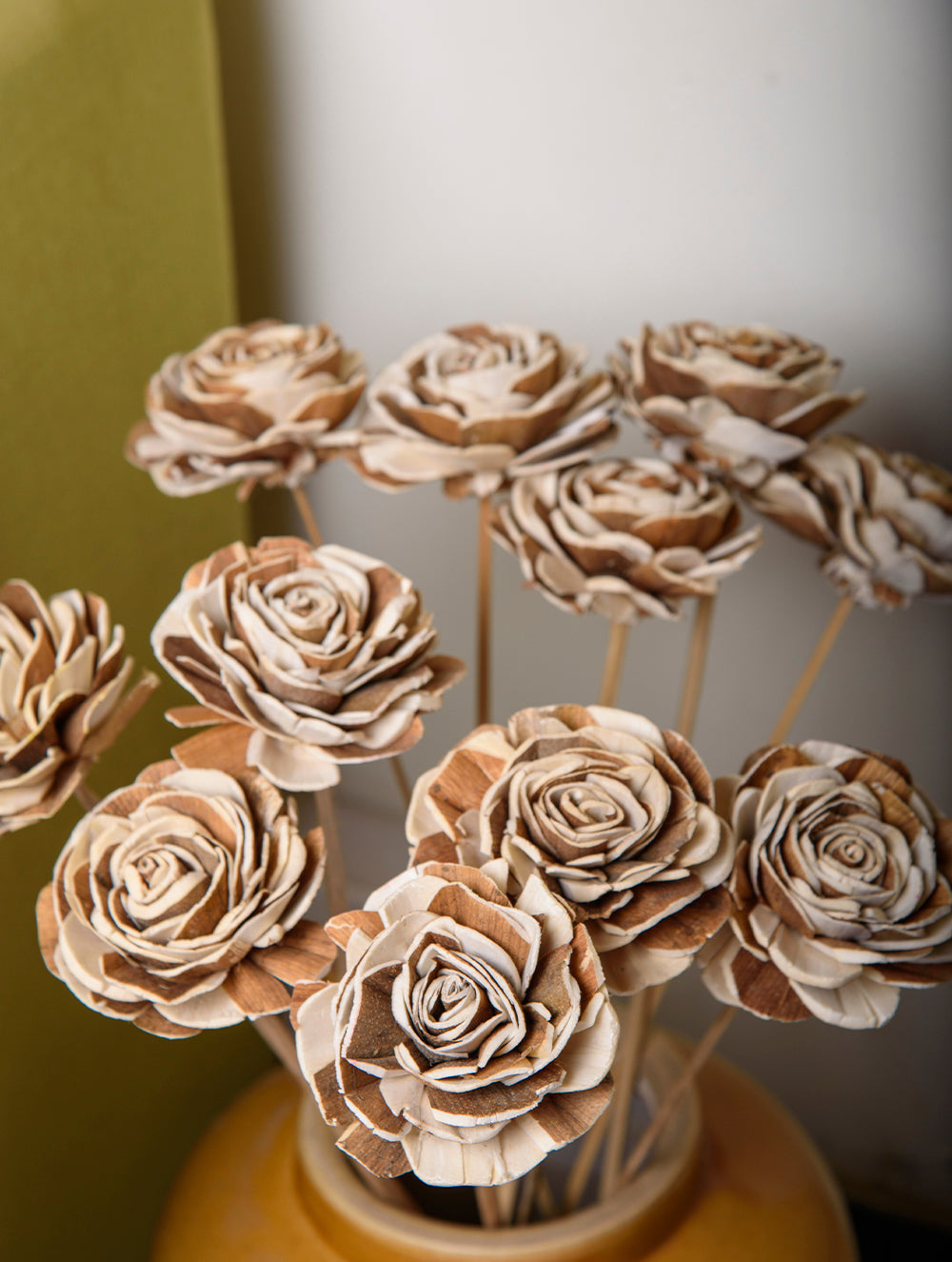 Load image into Gallery viewer, Handcrafted Shola Flowers - Wild Wood Roses (Bunch of 11)