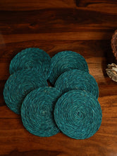 Load image into Gallery viewer, Sabai Teal Coasters - Set of 6