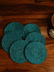 Sabai Teal Coasters - Set of 6