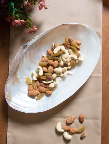 Shell Craft Flat Serving Bowl (Large) - The India Craft House 