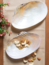 Load image into Gallery viewer, Shell Craft Flat Serving Bowls (Set of 2 - Medium) - The India Craft House 