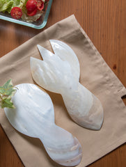 Shell Craft Salad Spoons - (Set of 2) - The India Craft House 