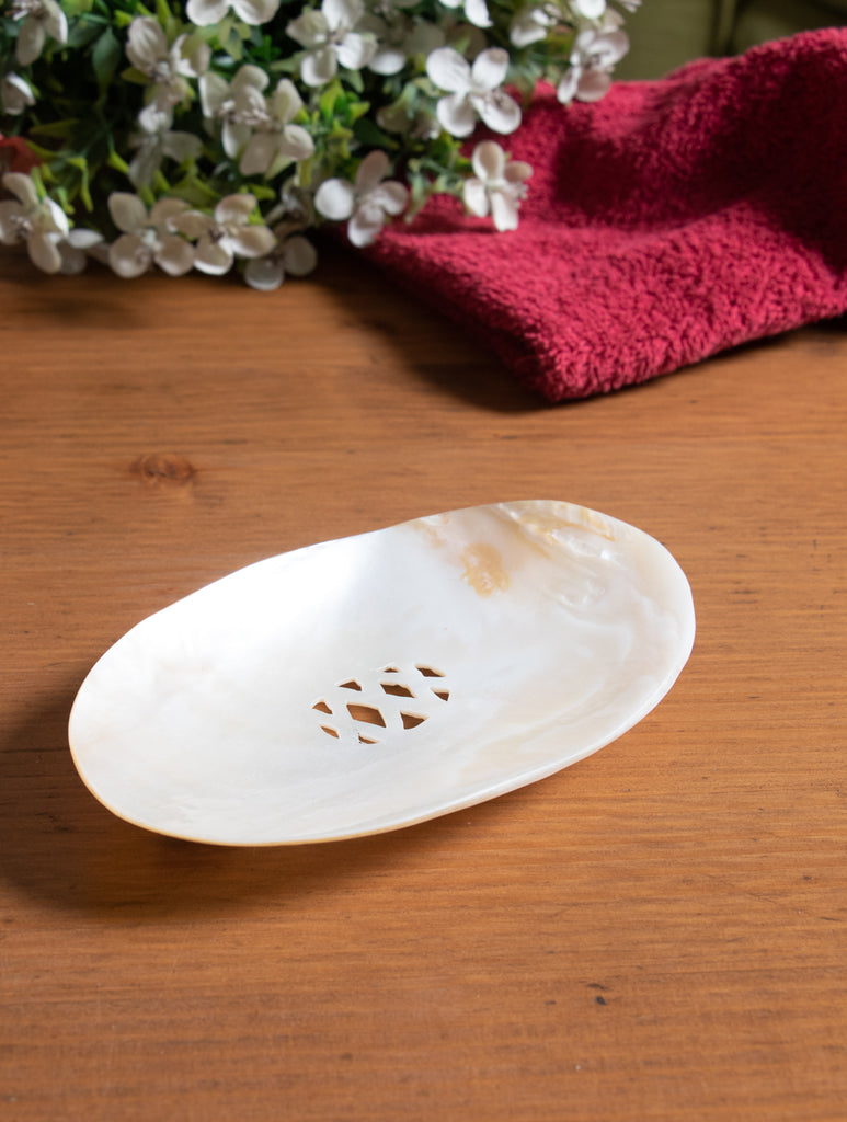 Shell Craft Soap Holder - Oval - The India Craft House 