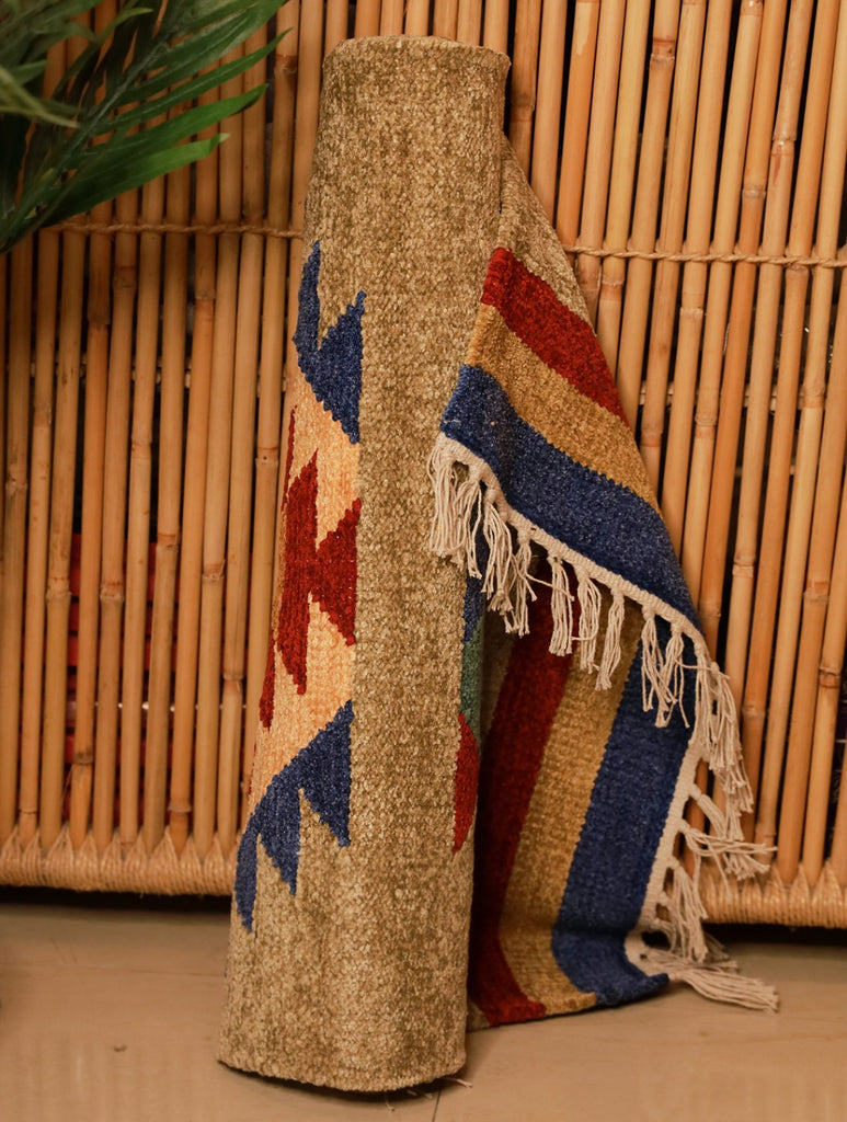 Soft Cotton Woven Yoga Mat - Panja Ornate