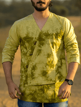Load image into Gallery viewer, Summer Breeze - Tie &amp; Dye Cotton Shirt - Olive