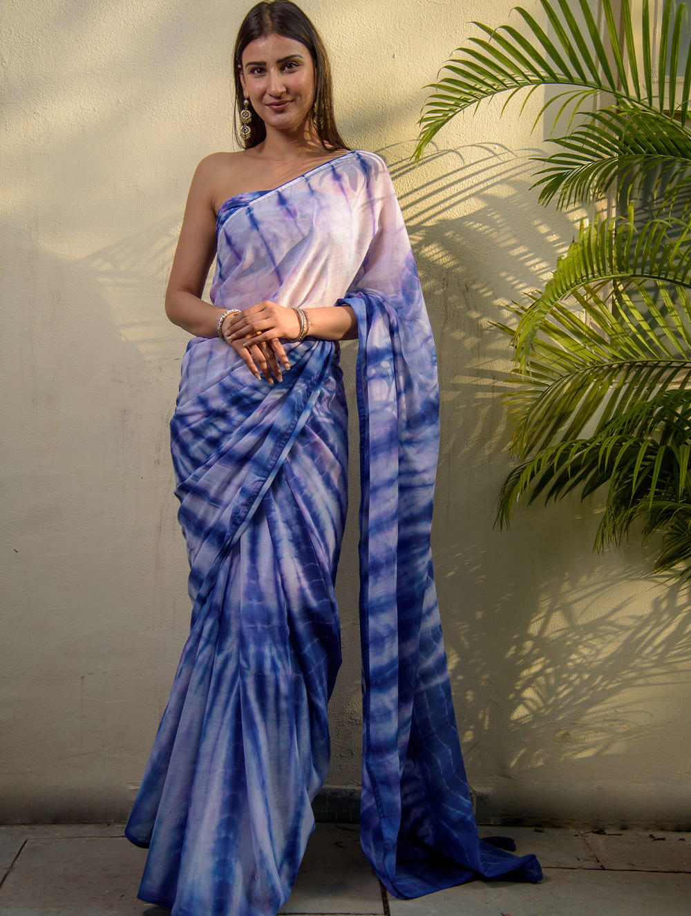 Pink Tie-Dye Saree With Attached Blouse Piece Design by Saksham and  Neharicka at Pernia's Pop Up Shop 2023