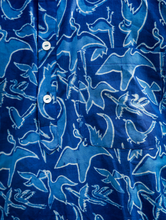 Load image into Gallery viewer, Summer Shirt - Cotton Block Printed, Indigo Birds