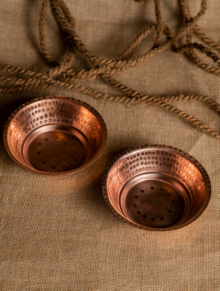 Tambat Handbeaten Copper Bowls, Large (Set of 2)