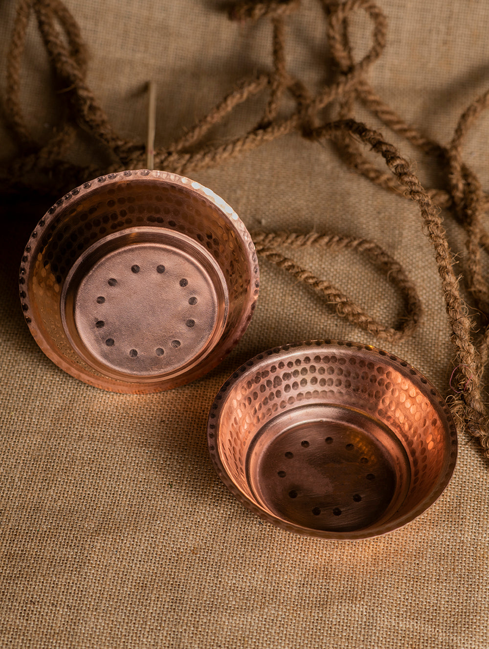 Tambat Handbeaten Copper Bowls, Large (Set of 2)