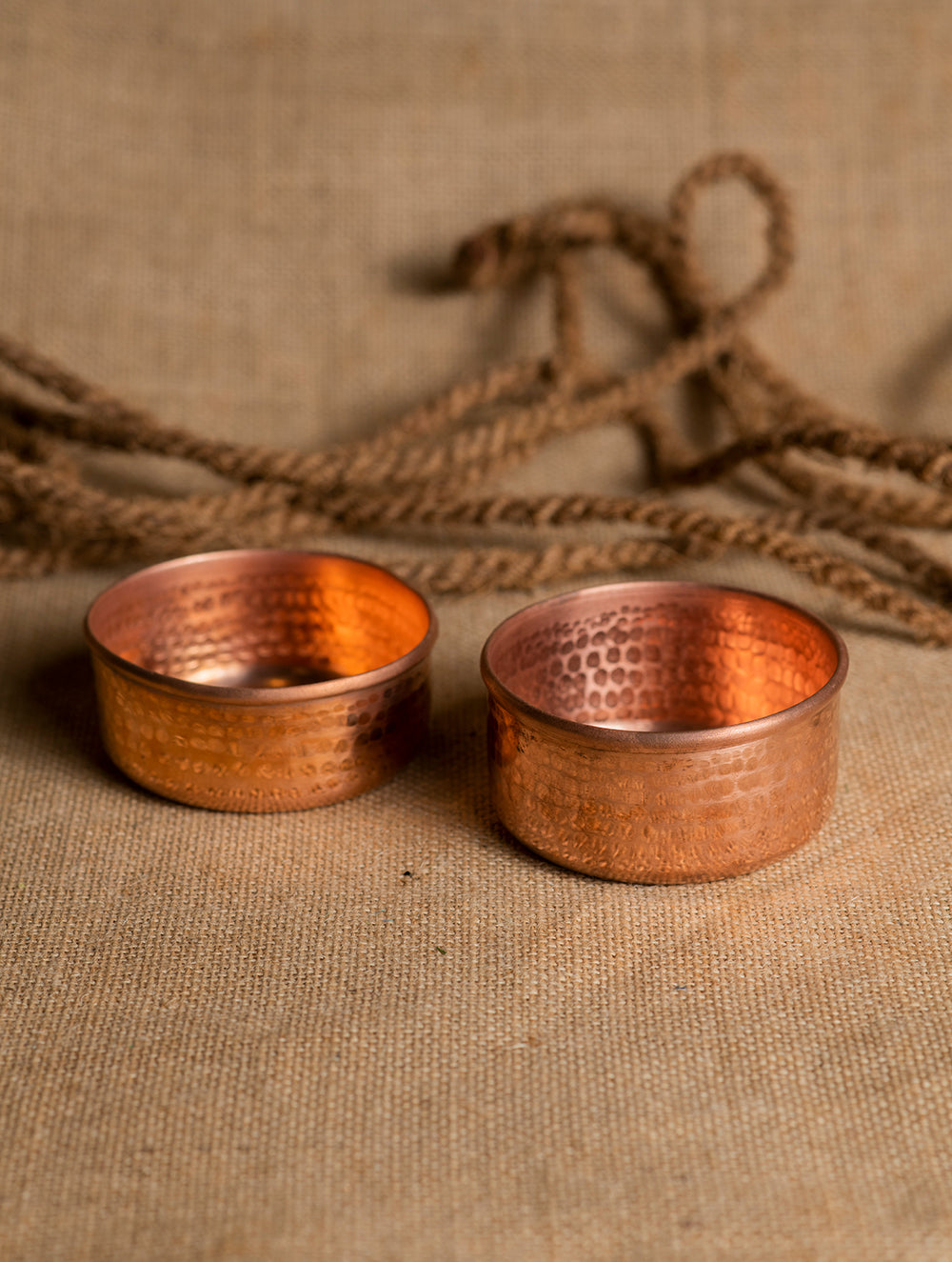 Tambat Handbeaten Copper Vati Bowls (Set of 2)