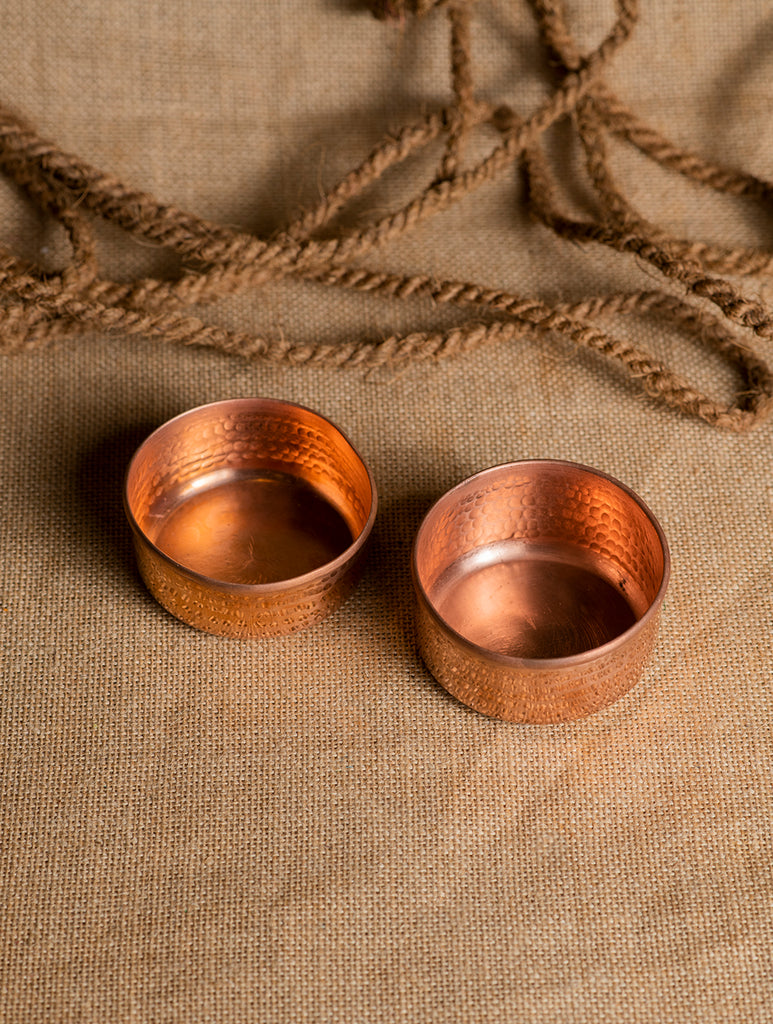 Tambat Handbeaten Copper Vati Bowls (Set of 2)