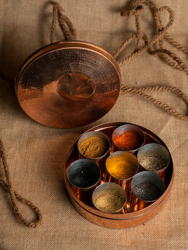 Tambat Handbeaten Copper Spice Box