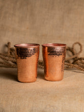 Load image into Gallery viewer, Tambat Handbeaten Copper Tumblers (Set of 2)