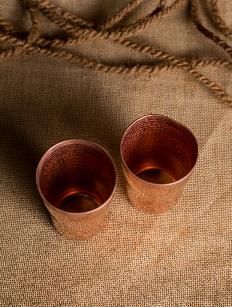 Tambat Handbeaten Copper Tumblers (Set of 2)