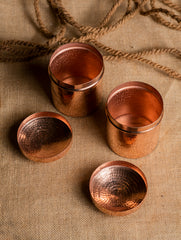 Tambat Handbeaten Copper Utility Container Medium, 5" (Set of 2)
