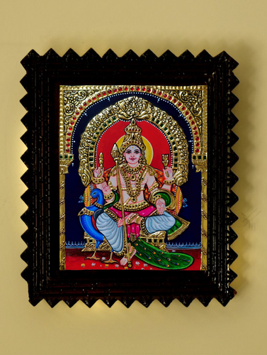 Tanjore Painting In Chettinad Frame  - Kartik