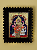 Tanjore Painting In Chettinad Frame - Gaja Lakshmi (With Frame) - L-18