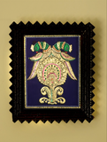 Tanjore Painting In Chettinad Frame  - Parrots (With Frame) - L-15.5