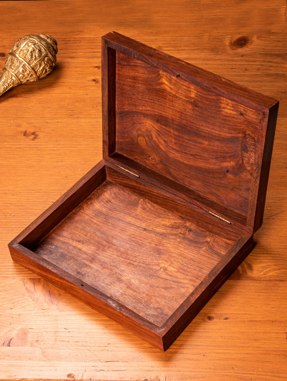 Buy Tarakashi Wooden Engraved Decorative Utility Box, Large Online