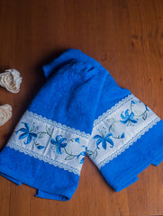 The Floral Collection - Embroidered Towel Sets (Hand Towels, Set of 2)