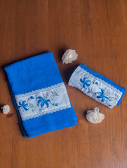 The Floral Collection - Embroidered Towel Sets (Hand Towels, Set of 2)