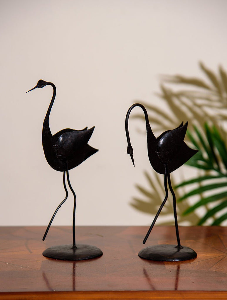 The India Craft House Bastar Tribal Bird Figurine (Set of 2)