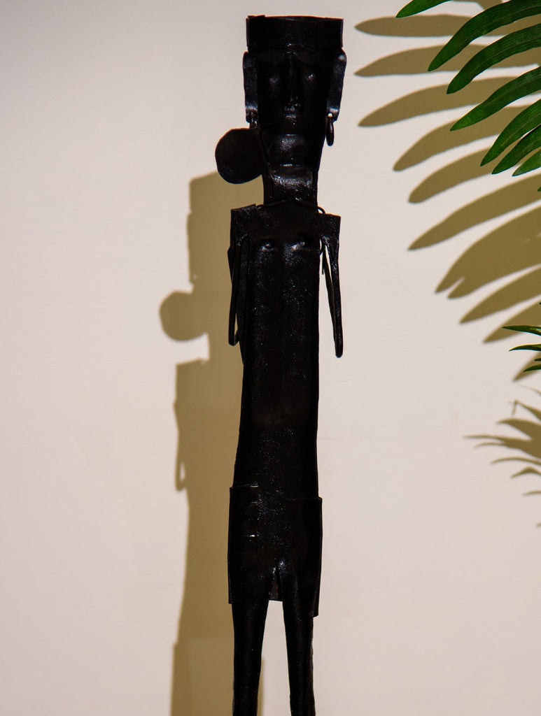 The India Craft House Bastar Tribal Curio Men Figurine - Large