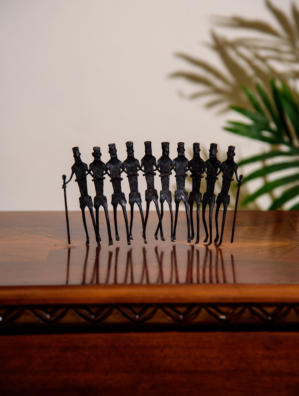 The India Craft House Bastar Tribal Dancer Figurines - Large