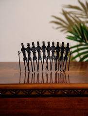 The India Craft House Bastar Tribal Dancer Figurines - Large