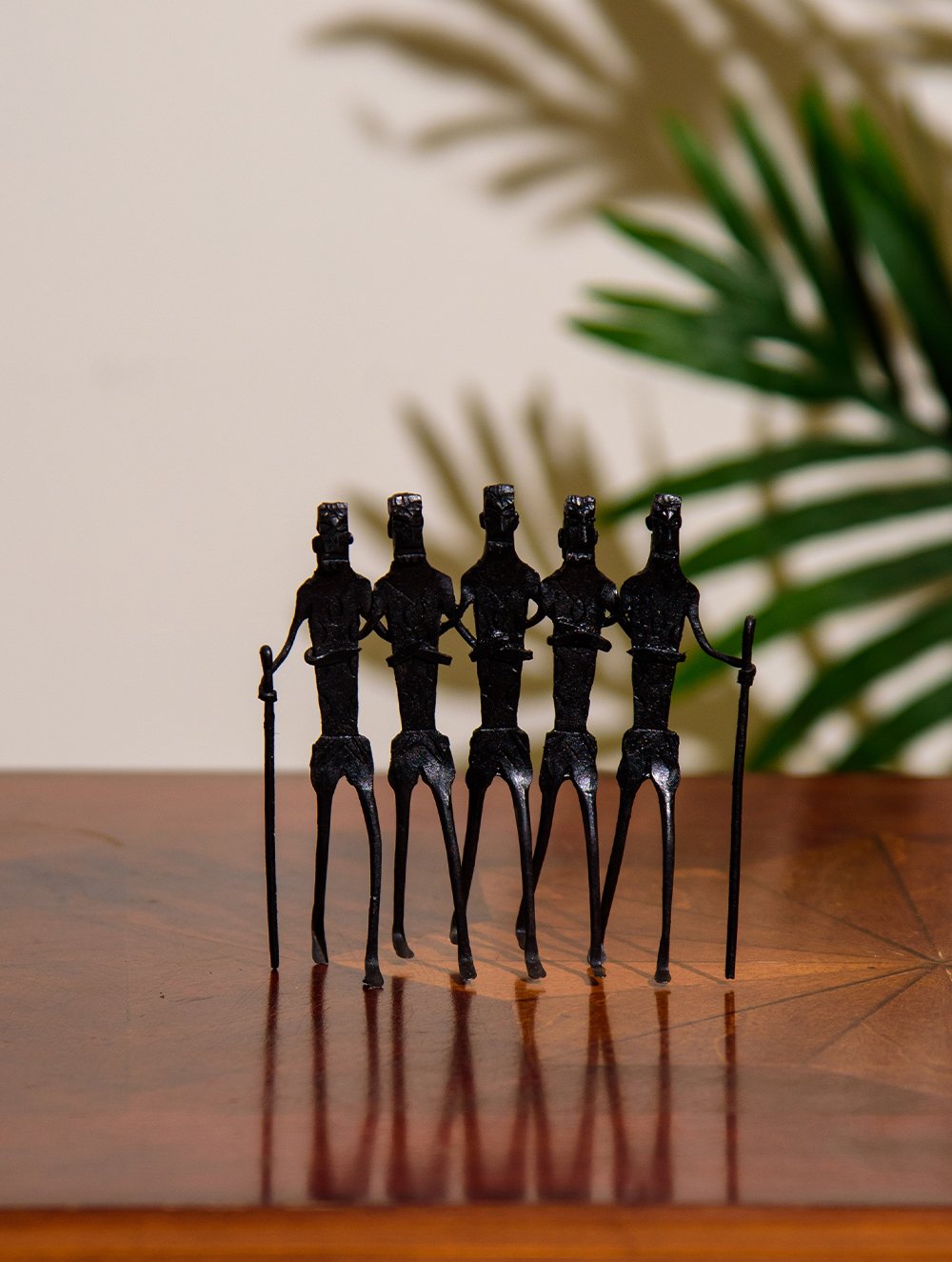 The India Craft House Bastar Tribal Dancer Figurines - Small