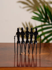 The India Craft House Bastar Tribal Dancer Figurines - Small
