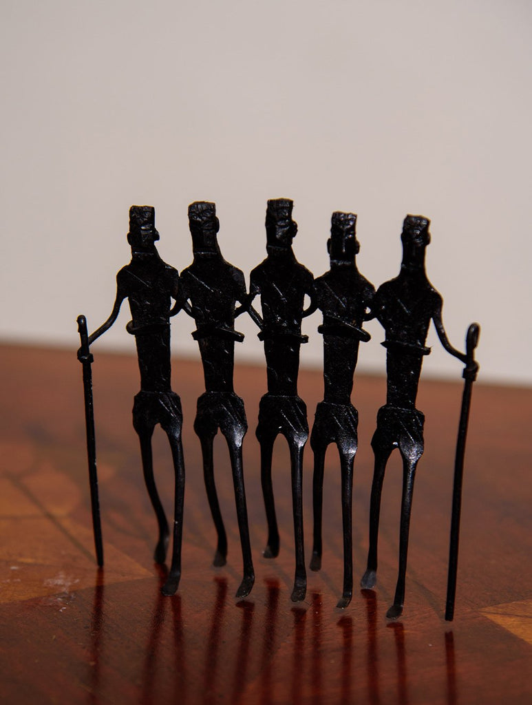 The India Craft House Bastar Tribal Dancer Figurines - Small