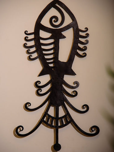 The India Craft House Bastar Tribal Decorative Fish Wall Hanging