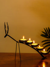 Load image into Gallery viewer, The India Craft House Bastar Tribal Deer Candle Holder