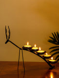 The India Craft House Bastar Tribal Deer Candle Holder