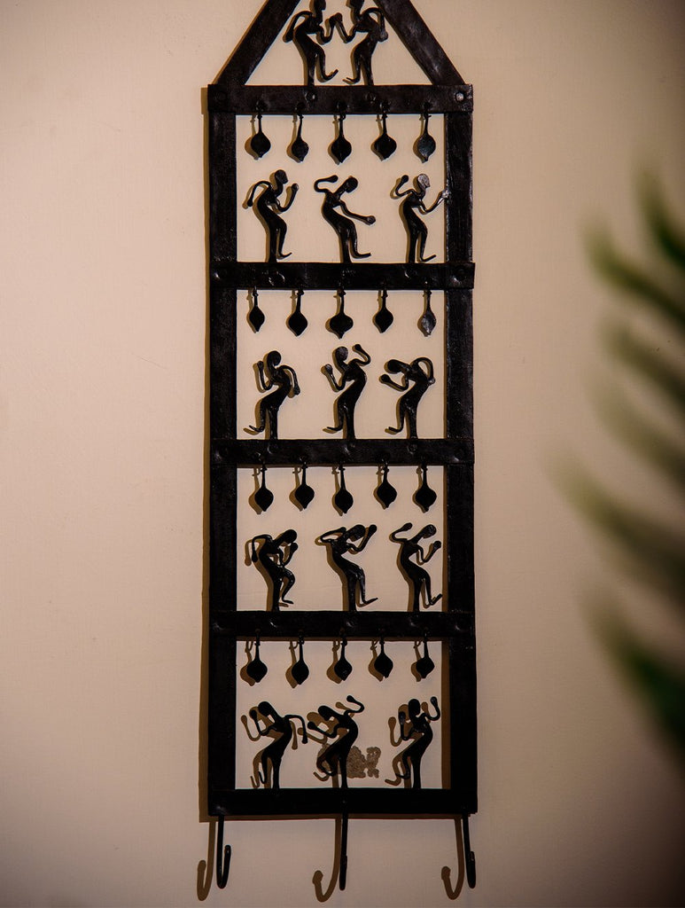 The India Craft House Bastar Tribal Key Holder Wall Hanging