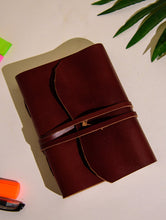 Load image into Gallery viewer, The India Craft House Handmade Pure Leather Covered Diary with Handmade Paper