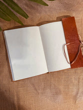 Load image into Gallery viewer, The India Craft House Handmade Pure Leather Diary with Handmade Paper - Brown