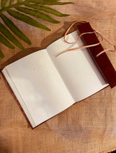 Load image into Gallery viewer, The India Craft House Handmade Pure Leather Diary with Handmade Paper - Dark Brown