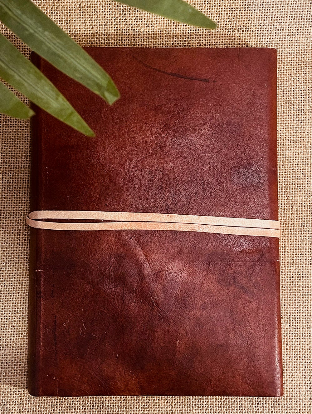Load image into Gallery viewer, The India Craft House Handmade Pure Leather Diary with Handmade Paper - Dark Brown