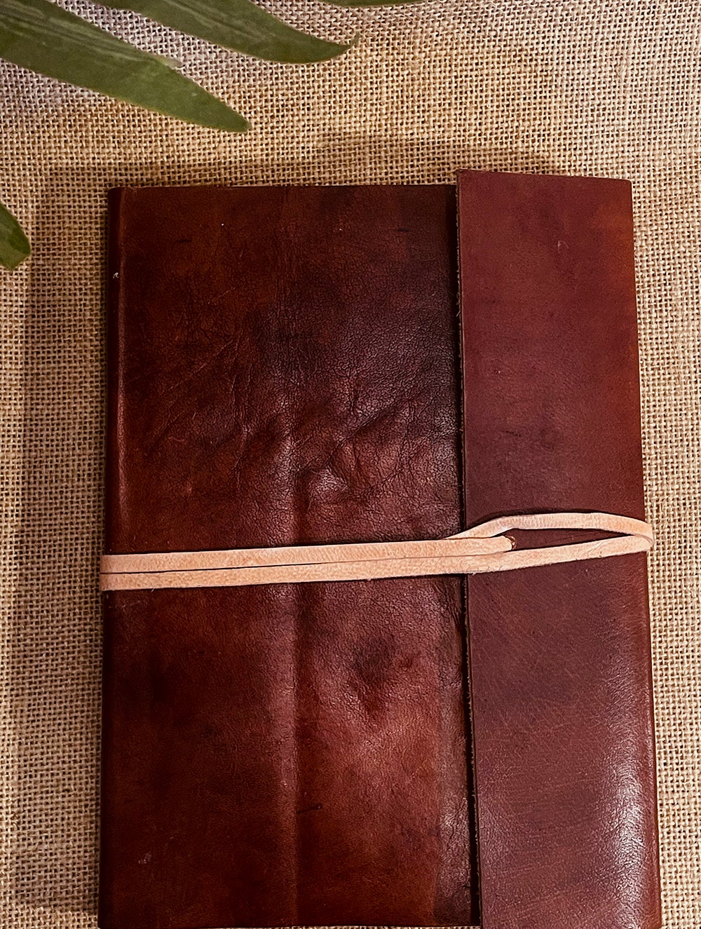 Load image into Gallery viewer, The India Craft House Handmade Pure Leather Diary with Handmade Paper - Dark Brown