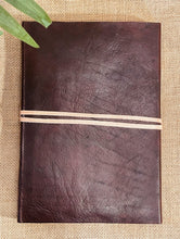 Load image into Gallery viewer, The India Craft House Handmade Pure Leather Diary with Handmade Paper - Purple