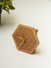 The India Craft House Jaali Hexagonal Desk Clock